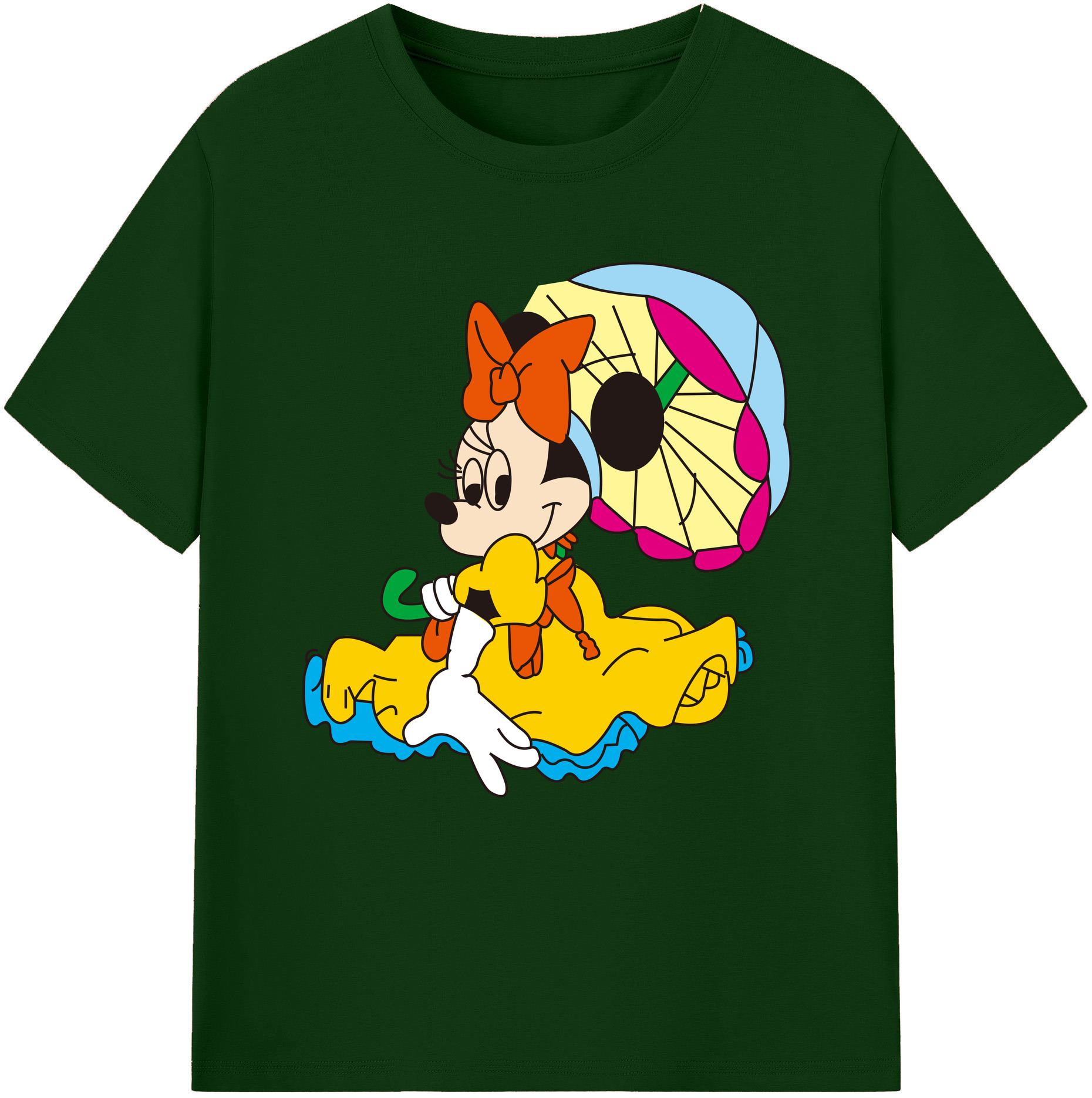 （画像用） ミッキーマウス Mickey Mouse 綿100％半袖Tシャツ（フロントプリント）